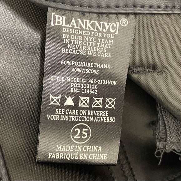 BlankNYC Black Vegan Leather Deja Boo Moto Pant - Picture 10 of 14